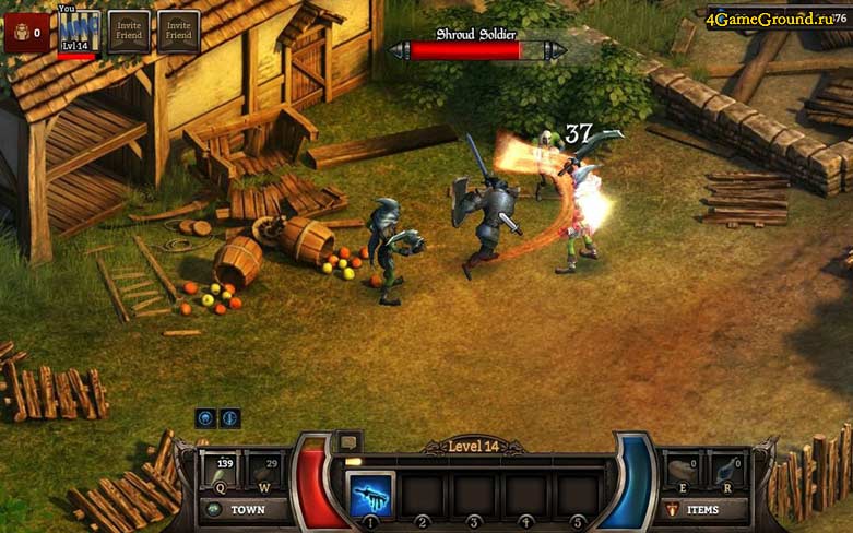 KingsRoad is a true browser based action RPG, nice oldschool Diablo feel.  Not overpowered Pay2Win like other similar games.