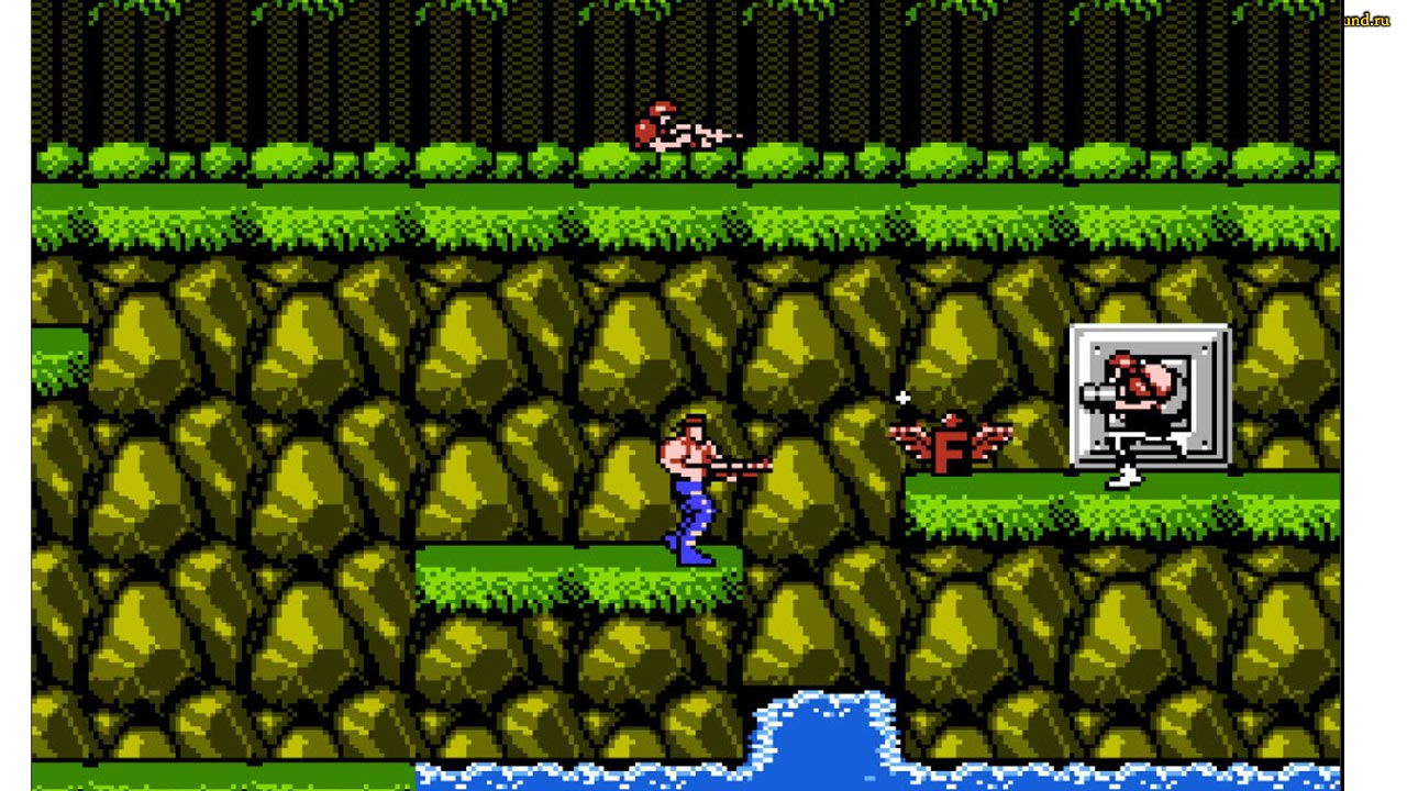 Contra NES browser gameplay screenshot