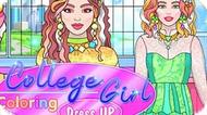 Play College Girl Coloring Dress Up game online for free | 4GameGround.com